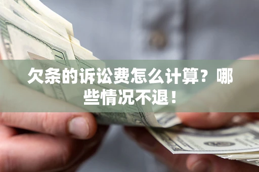 北京欠条的诉讼费怎么计算？哪些情况不退！