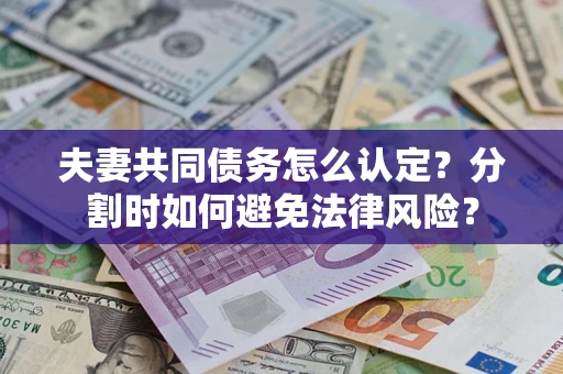 北京夫妻共同债务怎么认定？分割时如何避免法律风险？